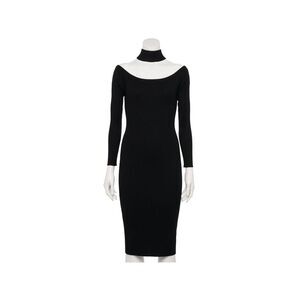 ALMOST FAMOUS Black Long Sleeve Knee Length Dress L